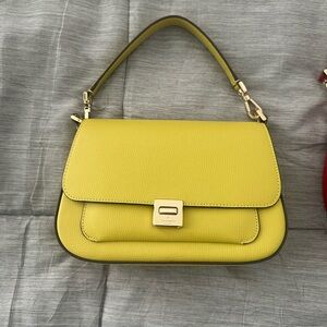 kate spade Yellow Leather Shoulder Bag with Gold Hardware